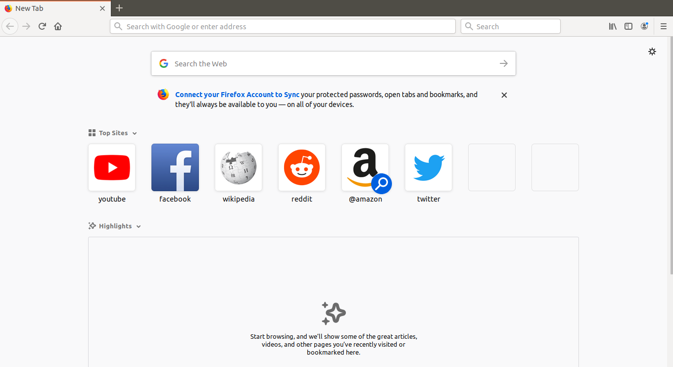 Default startpage of firefox