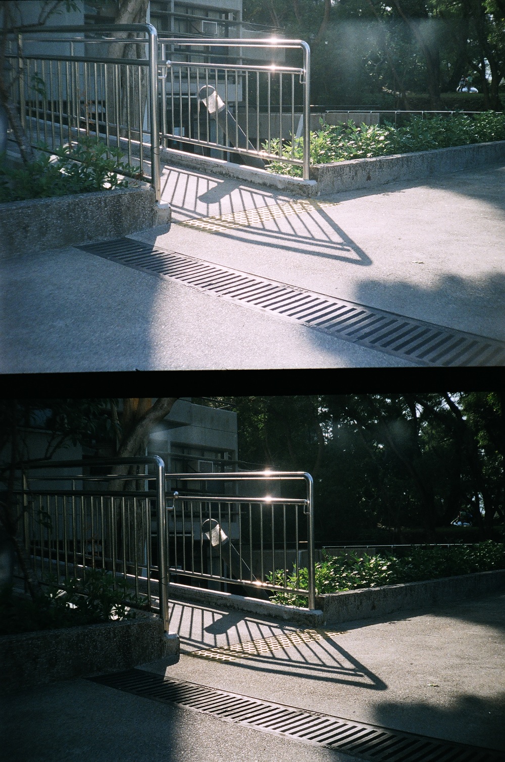 Above: properly exposed; Below: underexposed