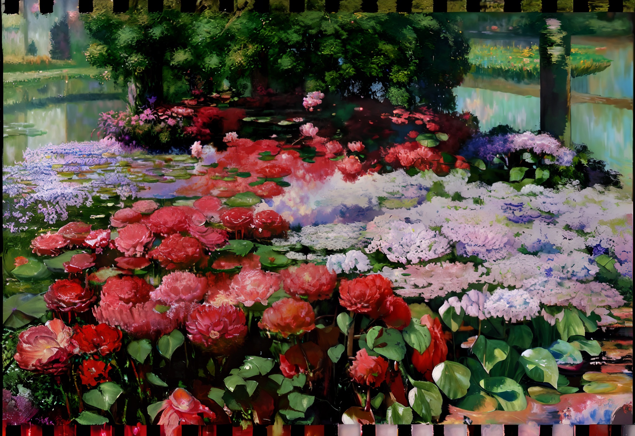 Impressionistic painting convered from IMAX film shot on medium format camera